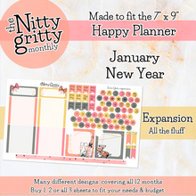 Load image into Gallery viewer, January New Year ’23 - The Nitty Gritty Monthly - Happy Planner Classic