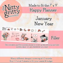 Load image into Gallery viewer, January New Year ’23 - The Nitty Gritty Monthly - Happy Planner Classic