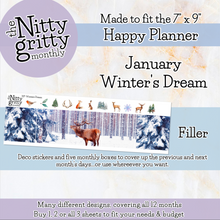 Load image into Gallery viewer, January Winter’s Dream - The Nitty Gritty Monthly - Happy Planner Classic