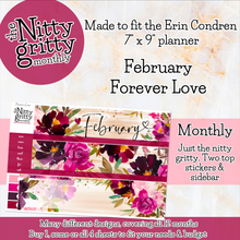 Load image into Gallery viewer, February Forever Love - The Nitty Gritty Monthly - Erin Condren Vertical Horizontal