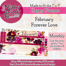 Load image into Gallery viewer, February Forever Love floral - The Nitty Gritty Monthly - Happy Planner Classic