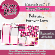 Load image into Gallery viewer, February Forever Love floral - The Nitty Gritty Monthly - Happy Planner Classic