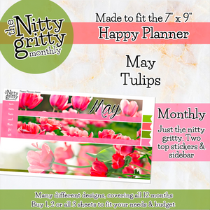 May Tulips - The Nitty Gritty Monthly - Happy Planner Classic