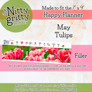 May Tulips - The Nitty Gritty Monthly - Happy Planner Classic