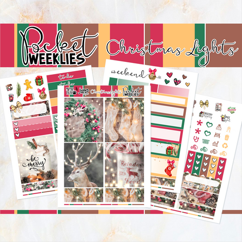 Christmas Lights - POCKET Mini Weekly Kit Planner stickers