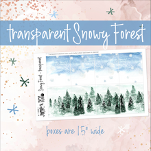 Load image into Gallery viewer, Snowy Forest - transparent full box stickers        (T-252-1)