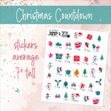 Load image into Gallery viewer, Christmas Countdown stickers - 21 days          (S-101-7)