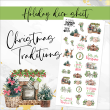 Load image into Gallery viewer, Christmas Traditions Deco sheet - planner stickers          (S-109-21)