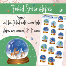 Load image into Gallery viewer, Foil - Snow Globes Woodland deco stickers (F-120-9)