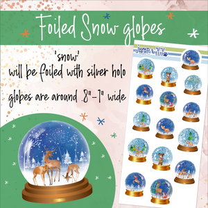 Foil - Snow Globes Woodland deco stickers (F-120-9)