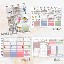 Load image into Gallery viewer, Snowy Birds - weekly kit Erin Condren Vertical Horizontal, Happy Planner Classic, Mini &amp; Big &amp; Hobonichi Cousin