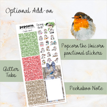 Load image into Gallery viewer, Snowy Birds - weekly kit Erin Condren Vertical Horizontal, Happy Planner Classic, Mini &amp; Big &amp; Hobonichi Cousin