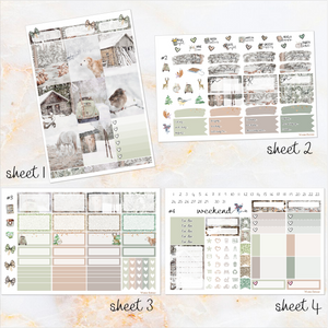 Winter Retreat - weekly kit Erin Condren Vertical Horizontal, Happy Planner Classic, Mini & Big & Hobonichi Cousin