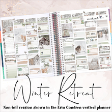 Load image into Gallery viewer, Winter Retreat - FOIL weekly kit Erin Condren Vertical Horizontal, Happy Planner Classic, Mini &amp; Big &amp; Hobonichi Cousin