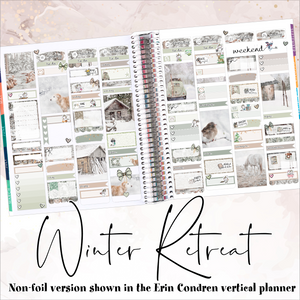 Winter Retreat - FOIL weekly kit Erin Condren Vertical Horizontal, Happy Planner Classic, Mini & Big & Hobonichi Cousin