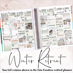 Winter Retreat - weekly kit Erin Condren Vertical Horizontal, Happy Planner Classic, Mini & Big & Hobonichi Cousin