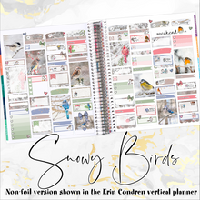 Load image into Gallery viewer, Snowy Birds - weekly kit Erin Condren Vertical Horizontal, Happy Planner Classic, Mini &amp; Big &amp; Hobonichi Cousin