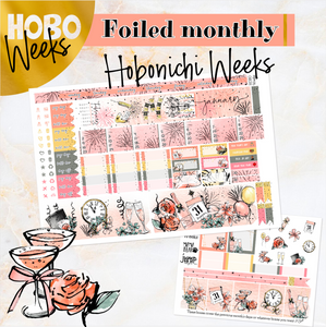 January New Year '23 FOILED monthly - Hobonichi Weeks personal planner