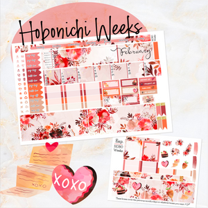 February Hearts Desire monthly - Hobonichi Weeks personal planner