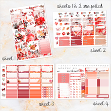 Load image into Gallery viewer, Hearts Desire - FOIL weekly kit Erin Condren Vertical Horizontal, Happy Planner Classic, Mini &amp; Big &amp; Hobonichi Cousin