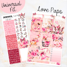 Load image into Gallery viewer, Love Pups - weekly kit Erin Condren Vertical Horizontal, Happy Planner Classic, Mini &amp; Big &amp; Hobonichi Cousin