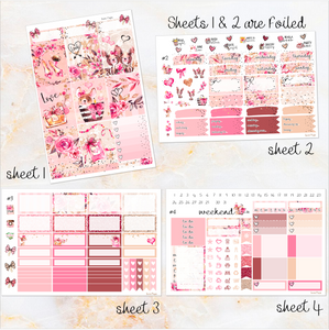 Love Pups - FOIL weekly kit Erin Condren Vertical Horizontal, Happy Planner Classic, Mini & Big & Hobonichi Cousin