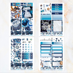 Blue Rose - POCKET Mini Weekly Kit Planner stickers