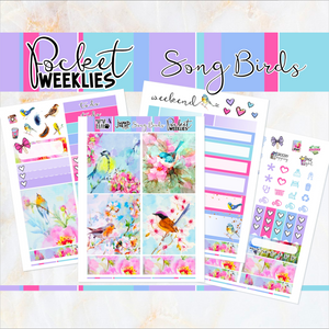 Song Birds - POCKET Mini Weekly Kit Planner stickers