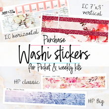 Load image into Gallery viewer, Washi stickers for POCKET mini kits &amp; weekly kits - for EC Vertical Horizontal, HP Classic, Mini &amp; Big