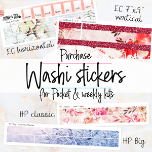 Washi stickers for POCKET mini kits & weekly kits - for EC Vertical Ho –  Jump To It Designs