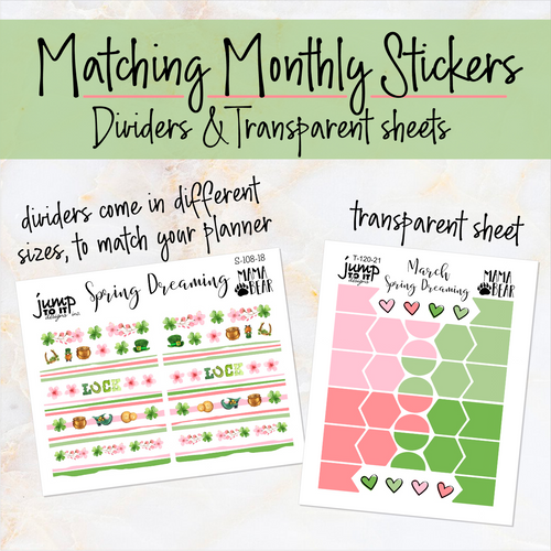 March Spring Dreaming Matching Dividers & Transparent sheets      (S108-18+  T120-21)