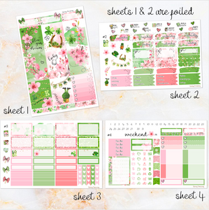 March Spring Dreaming - FOIL weekly kit Erin Condren Vertical Horizontal, Happy Planner Classic, Mini & Big & Hobonichi Cousin