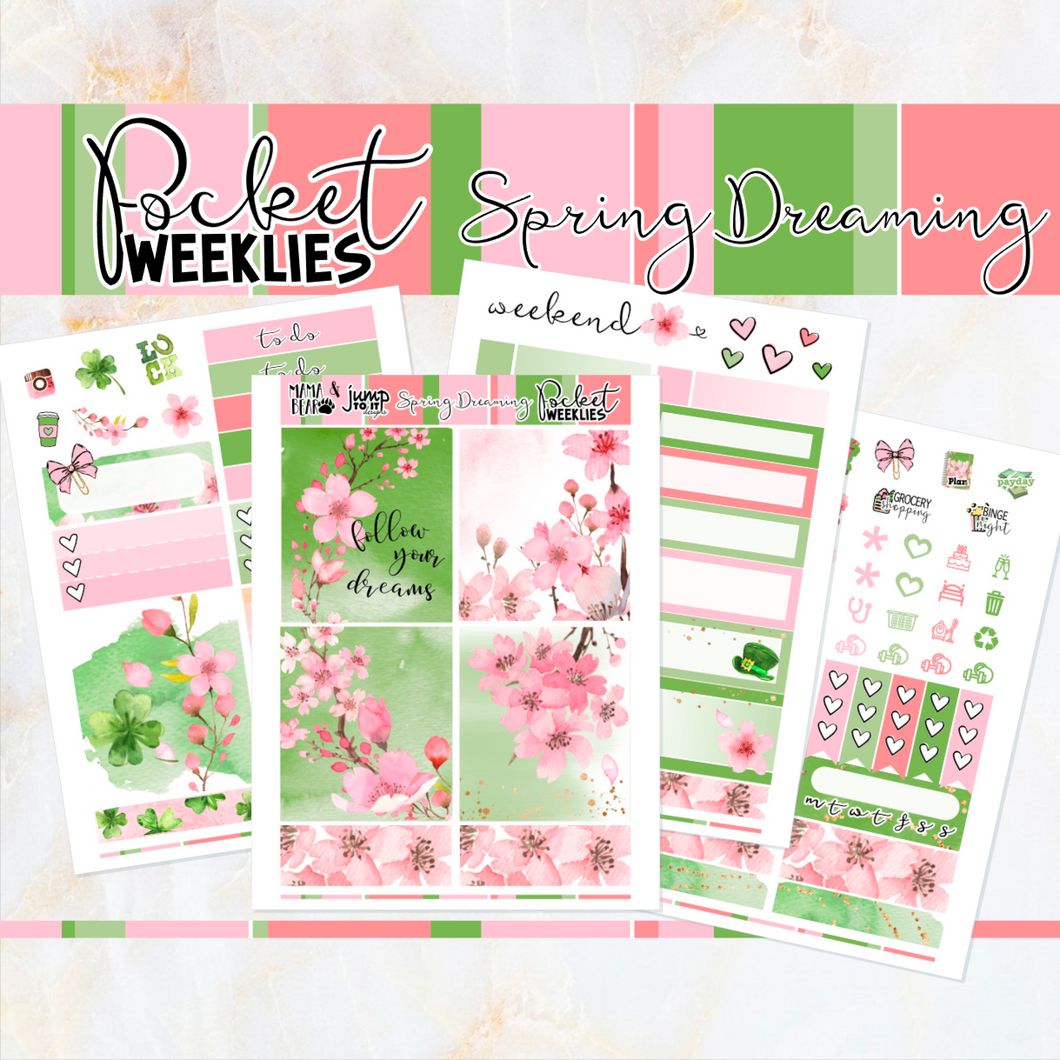 Spring Dreaming - POCKET Mini Weekly Kit Planner stickers