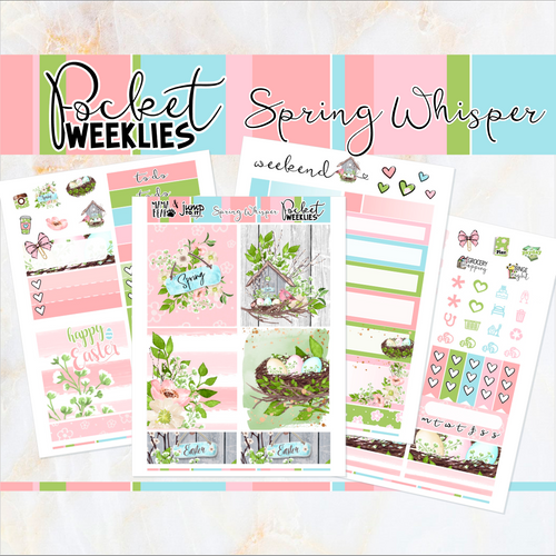 Spring Whisper - POCKET Mini Weekly Kit Planner stickers easter April