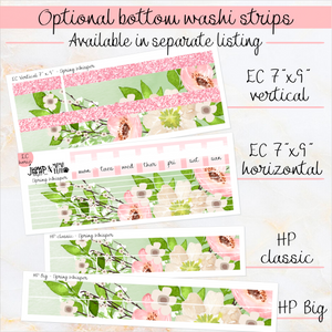 Spring Whisper - FOIL weekly kit Erin Condren Vertical Horizontal, Happy Planner Classic, Mini & Big & Hobonichi Cousin