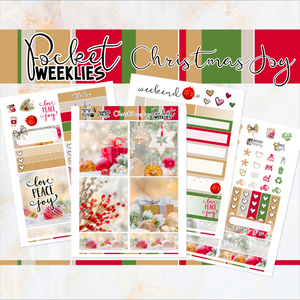 Christmas Joy - POCKET Mini Weekly Kit Planner stickers