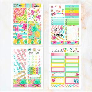 Hello Summer - POCKET Mini Weekly Kit Planner stickers