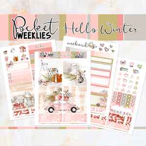 Hello Winter - POCKET Mini Weekly Kit Planner stickers