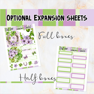 St. Pat's Day floral - POCKET Mini Weekly Kit Planner stickers