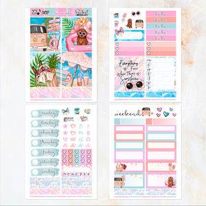 Summer Vibes - POCKET Mini Weekly Kit Planner stickers