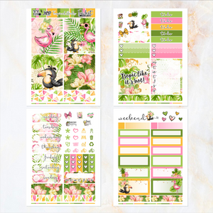 Tropical Birds - POCKET Mini Weekly Kit Planner stickers