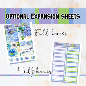 Hydrangeas - POCKET Mini Weekly Kit Planner stickers