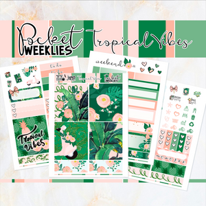 Tropical Vibes - POCKET Mini Weekly Kit Planner stickers