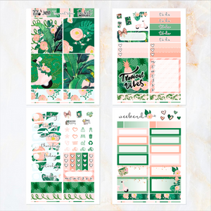 Tropical Vibes - POCKET Mini Weekly Kit Planner stickers