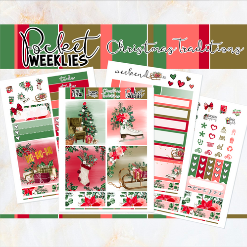 Christmas Traditions - POCKET Mini Weekly Kit Planner stickers