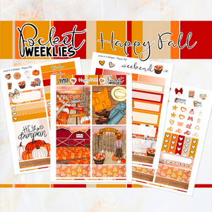 Happy Fall - POCKET Mini Weekly Kit Planner stickers