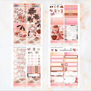 Rosy Vacation - POCKET Mini Weekly Kit Planner stickers