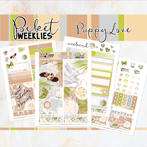 Puppy Love - POCKET Mini Weekly Kit Planner stickers