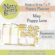Load image into Gallery viewer, May Puppy Love - The Nitty Gritty Monthly - Happy Planner Classic