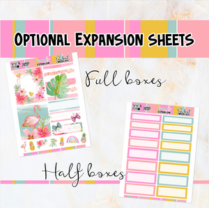 Tropical Pineapples - POCKET Mini Weekly Kit Planner stickers